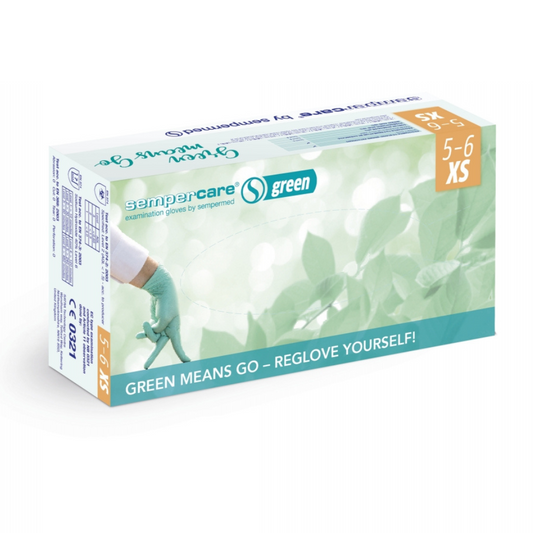 Guante de Nitrilo Green Caja con 200 Piezas Talla mediana